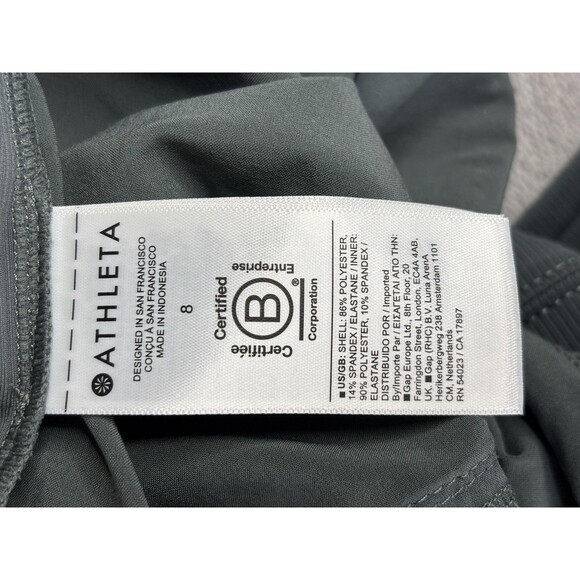 Athleta Skort Womens 8 Green Performance Stretch Golf Tennis Built In Shorts - Picture 6 of 10